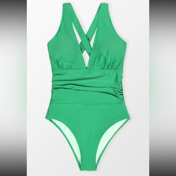 Daiquiri Ice Emerald Tummy Control Plus Size 3X Supportive One-piece Swimsuit - Picture 5 of 7
